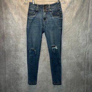 Yoly Denim High Rise Skinny Jeans Size 6 Distressed